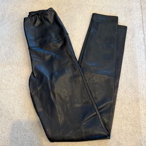 Aritzia Wilfred Free Black Faux Leather Pants
